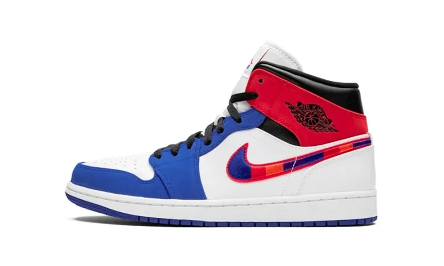 JORDAN 1 MID MULTICOLOR SWOOSH