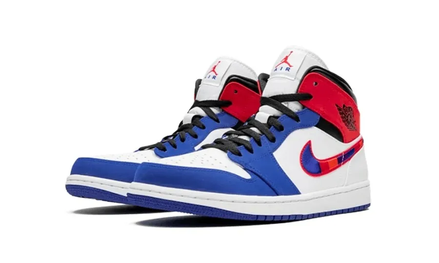JORDAN 1 MID MULTICOLOR SWOOSH