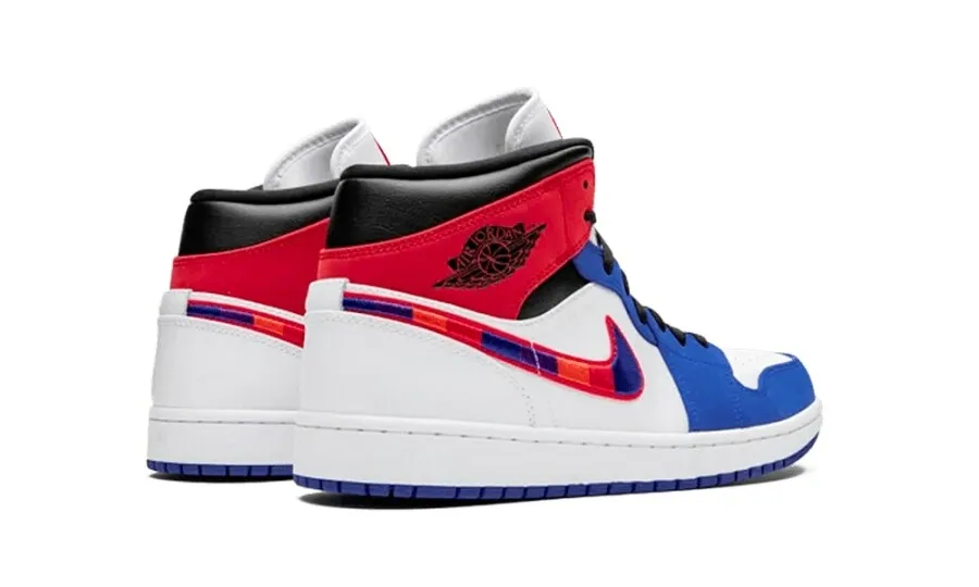 JORDAN 1 MID MULTICOLOR SWOOSH