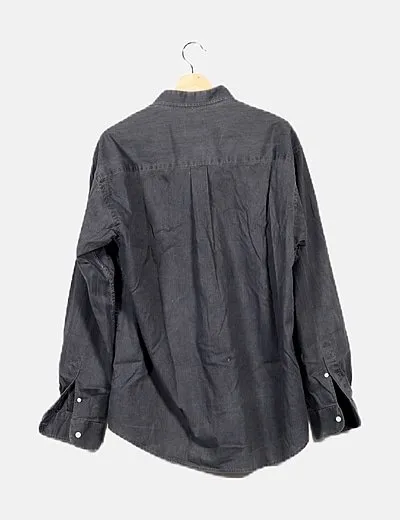 Lacoste Camisa gris manga larga