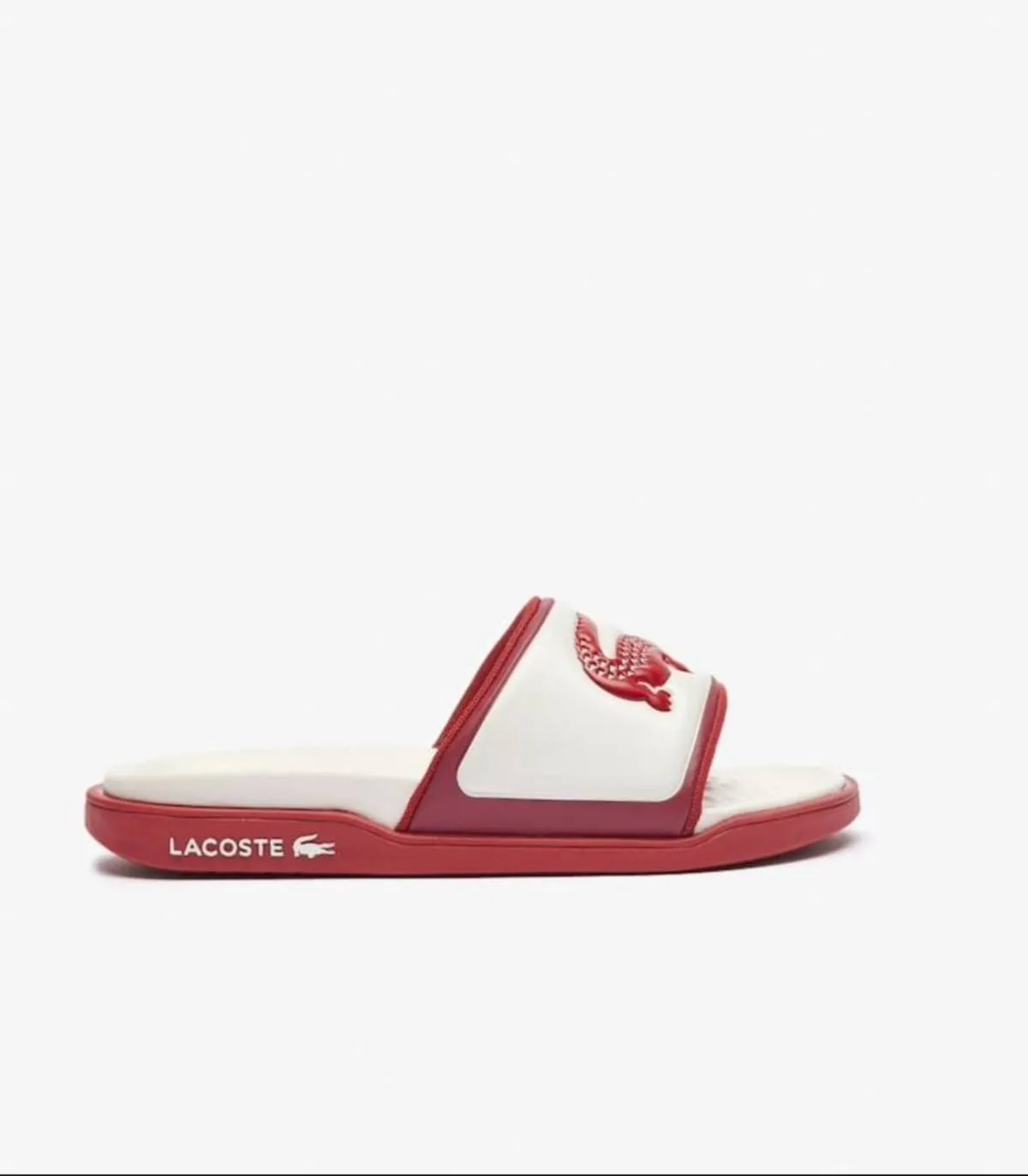 LACOSTE  CHANCLAS PARA MUJER BLANCAS  SERVE SLIDE DUAL 124 1 CFA