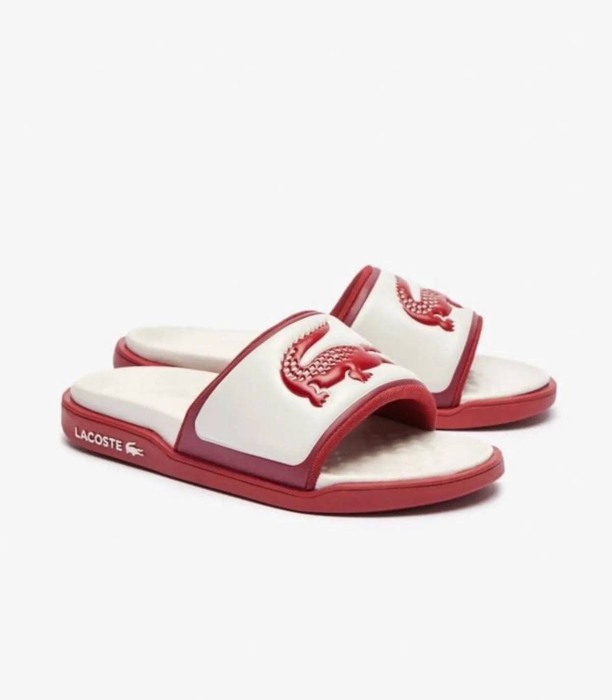 LACOSTE  CHANCLAS PARA MUJER BLANCAS  SERVE SLIDE DUAL 124 1 CFA