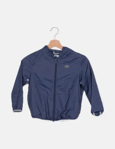 Lacoste Chubasquero azul marino capucha