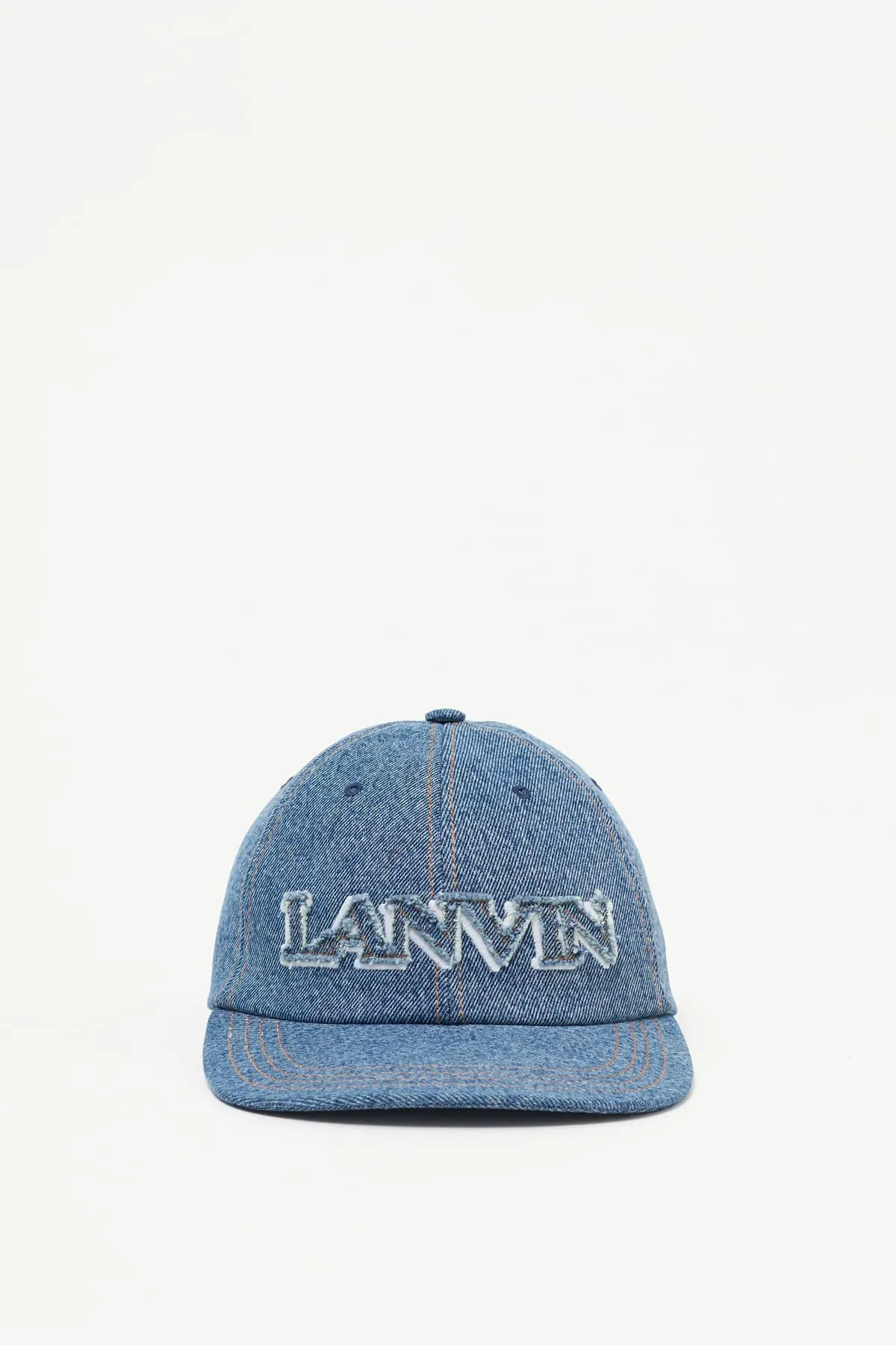 LANVIN BLUE DENIM BASEBALL CAP