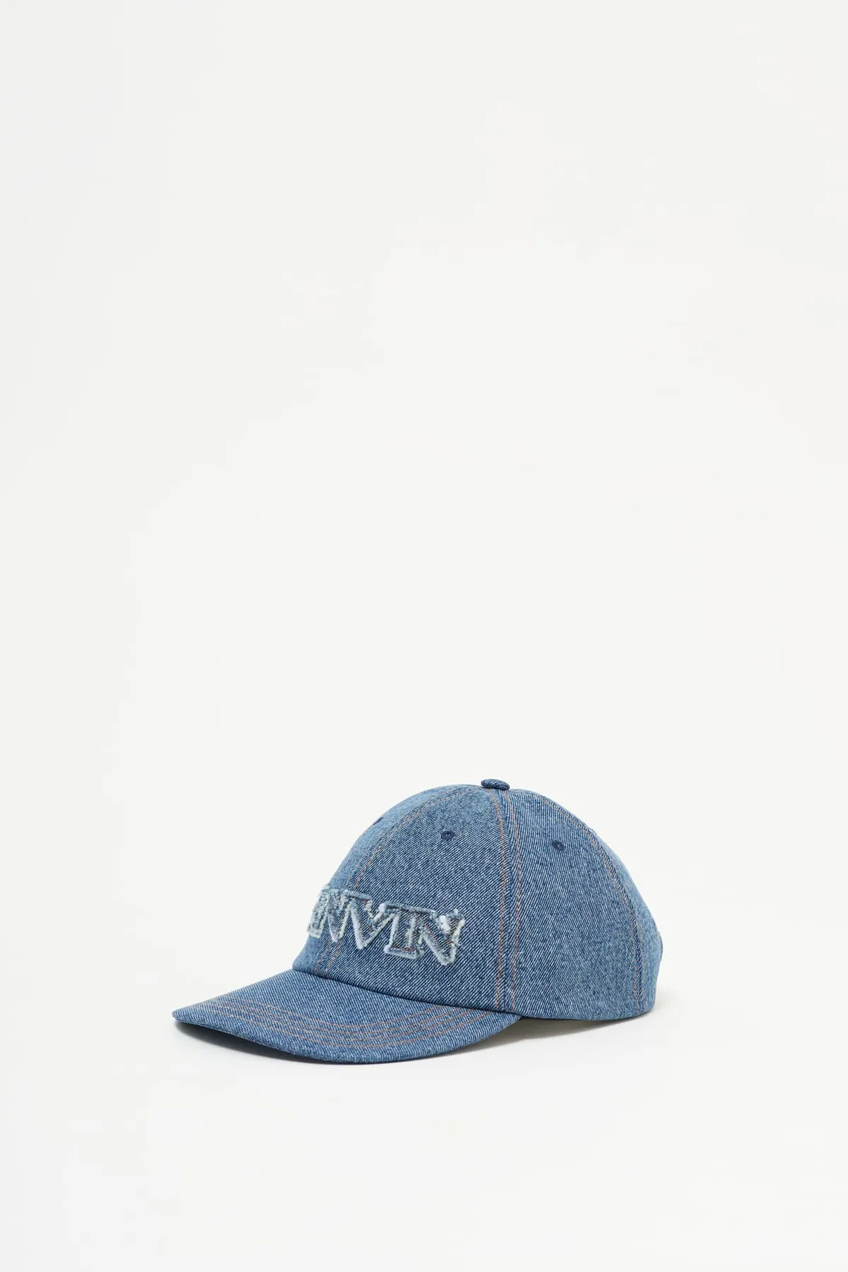LANVIN BLUE DENIM BASEBALL CAP