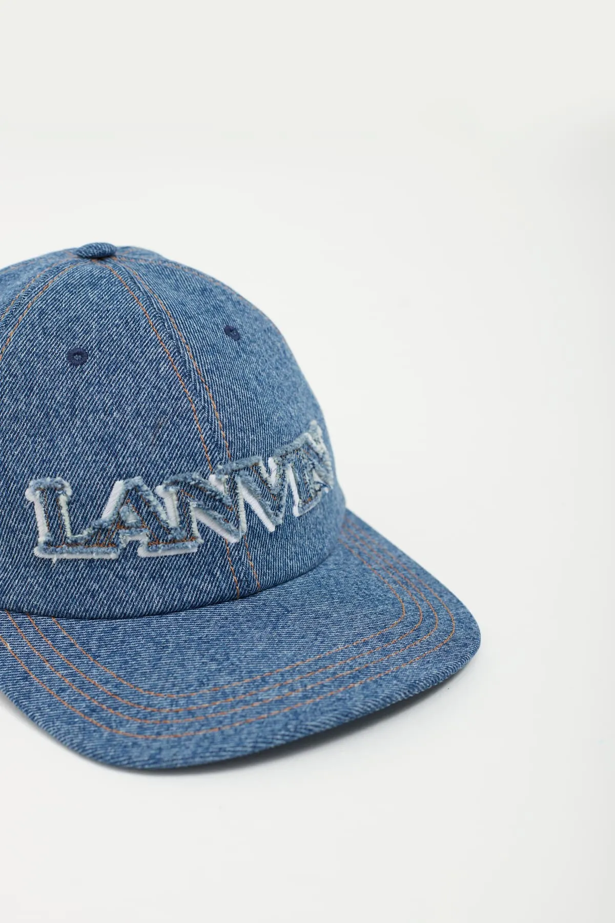 LANVIN BLUE DENIM BASEBALL CAP