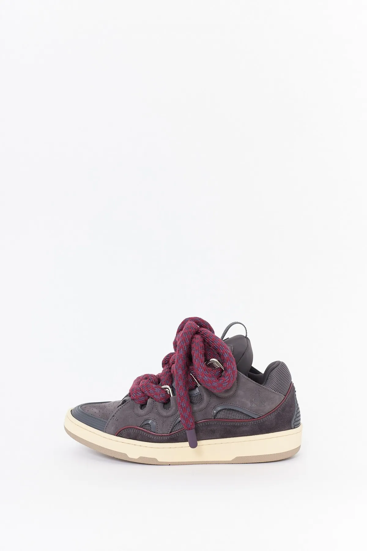 LANVIN SHARK GREY CURB SNEAKERS