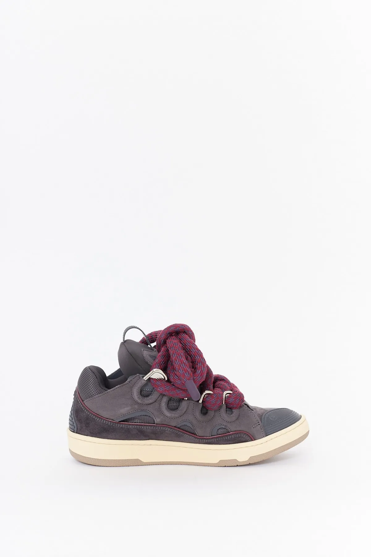 LANVIN SHARK GREY CURB SNEAKERS