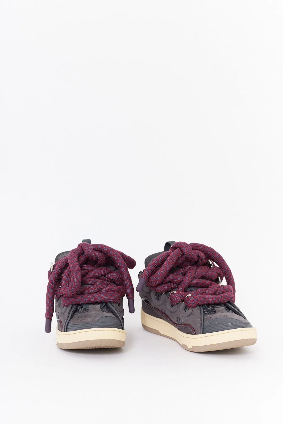 LANVIN SHARK GREY CURB SNEAKERS