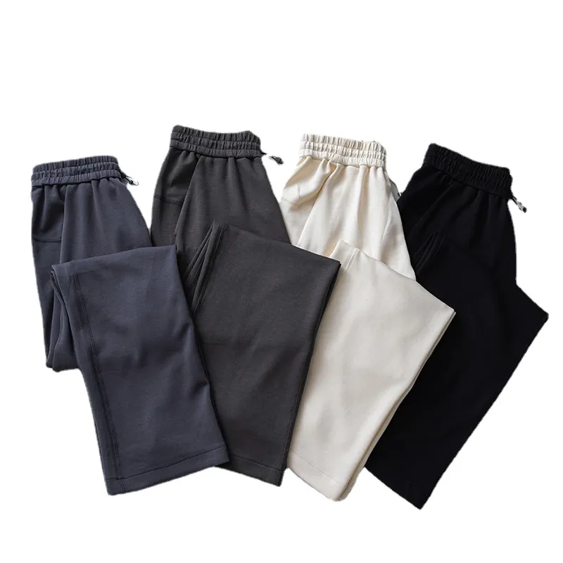 LL pantalones de yoga pantalones de chándal suaves de gran altura pantalones de pierna recta pesada