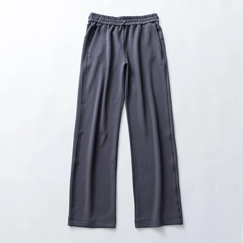 LL pantalones de yoga pantalones de chándal suaves de gran altura pantalones de pierna recta pesada