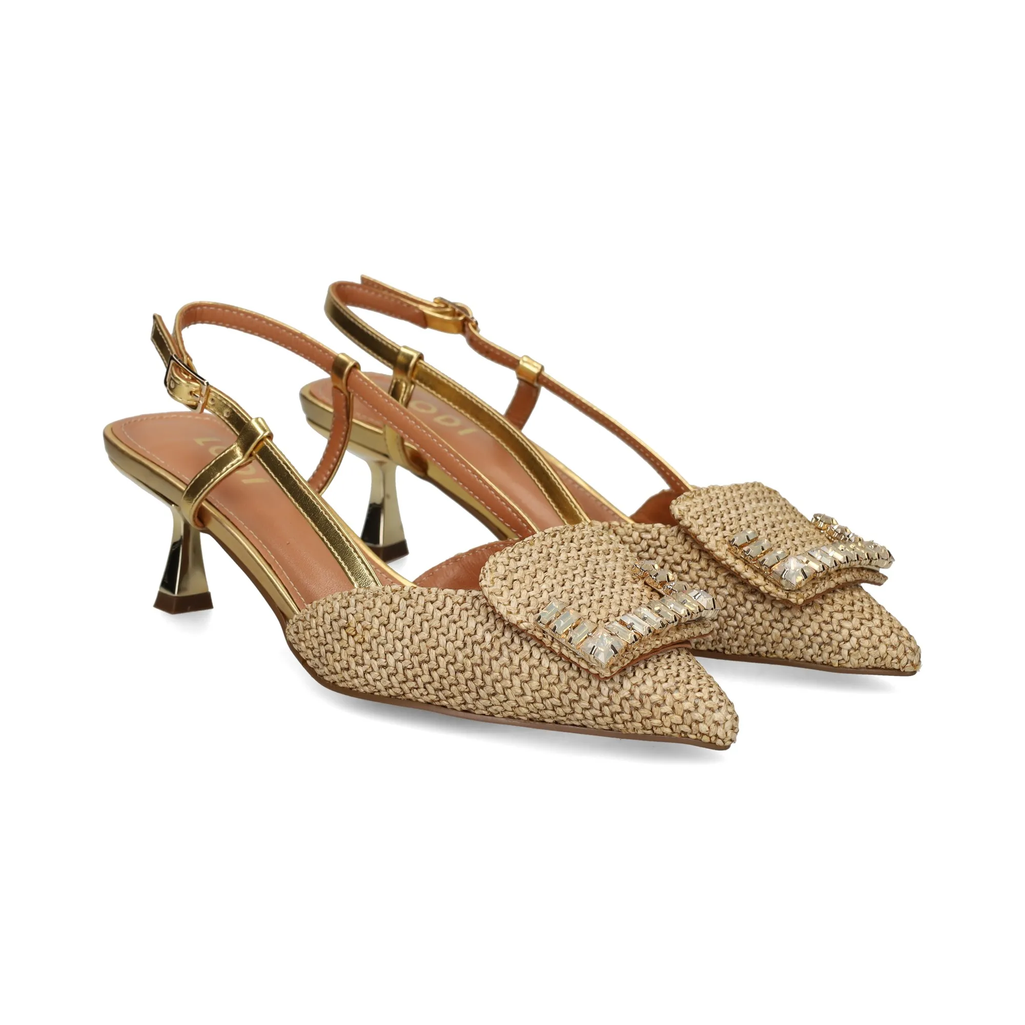 LODI Zapatos de tacón medio de Mujer ORO