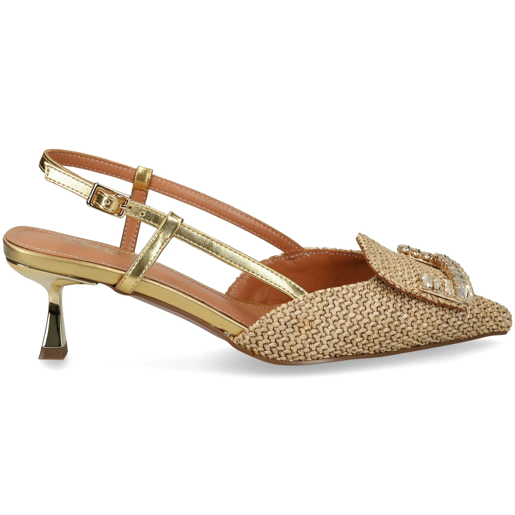 LODI Zapatos de tacón medio de Mujer ORO