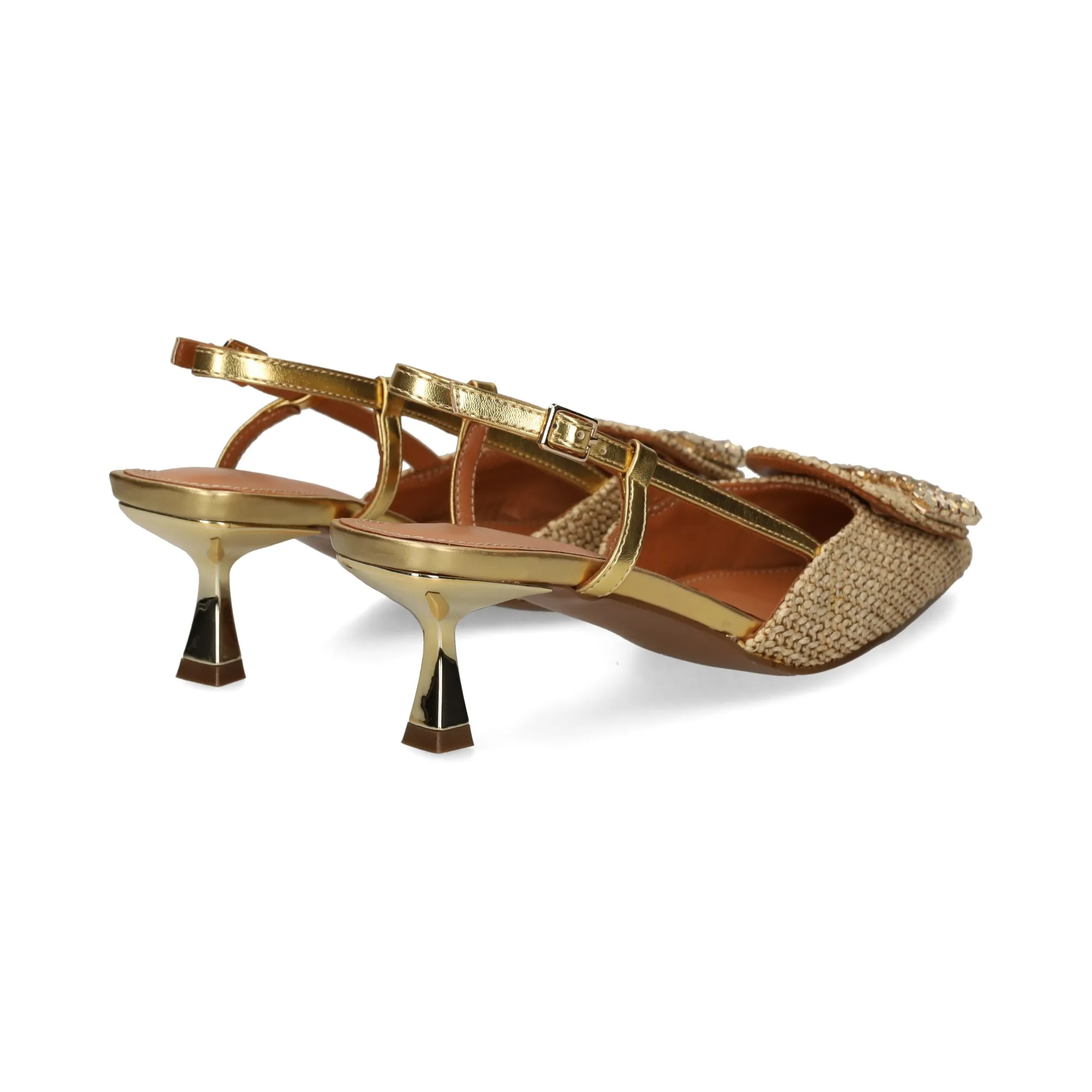 LODI Zapatos de tacón medio de Mujer ORO