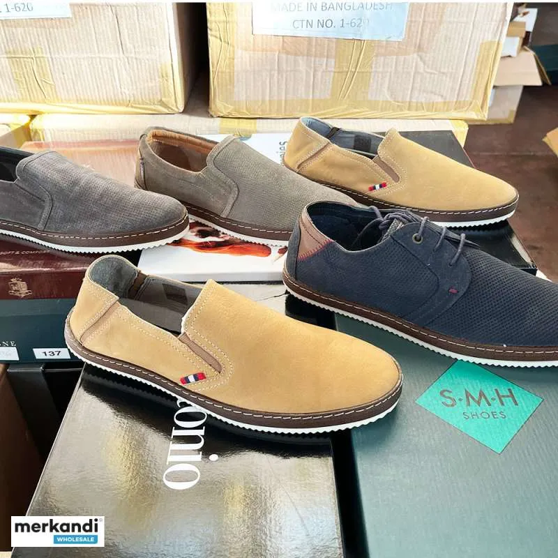 LOTE MIXTO DE ZAPATOS DE CUERO PARA HOMBRE  TODO LISTO PARA ENVIAR  6200 PARES | LOTE MIXTO