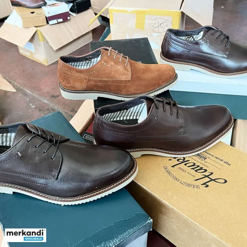 LOTE MIXTO DE ZAPATOS DE CUERO PARA HOMBRE  TODO LISTO PARA ENVIAR  6200 PARES | LOTE MIXTO