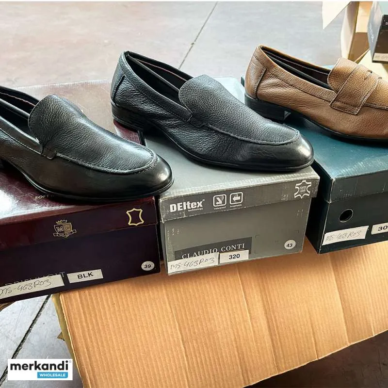 LOTE MIXTO DE ZAPATOS DE CUERO PARA HOMBRE  TODO LISTO PARA ENVIAR  6200 PARES | LOTE MIXTO