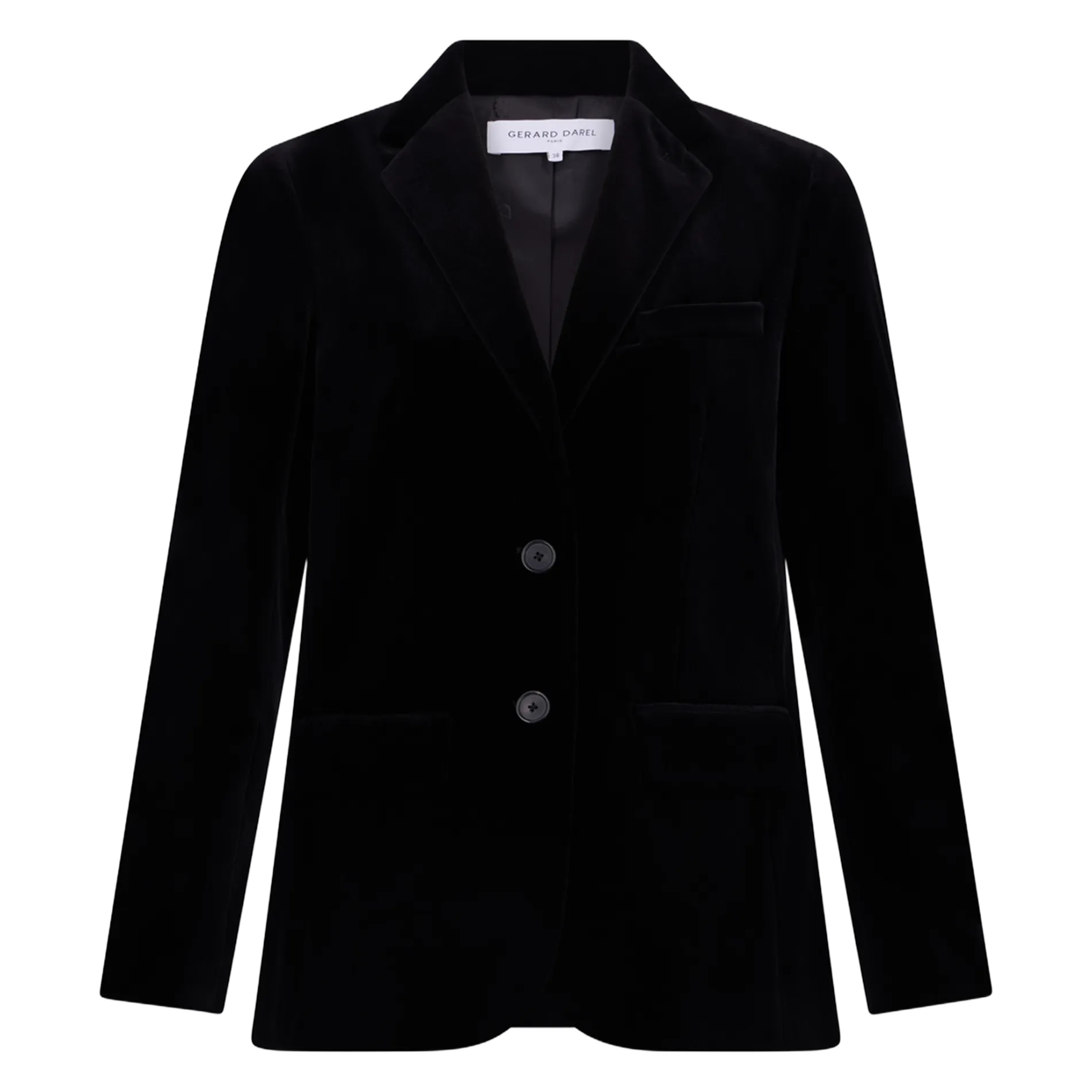 MAEVA  CHAQUETA DE TERCIOPELO DE MEZCLA DE ALGODóN EN NEGRO