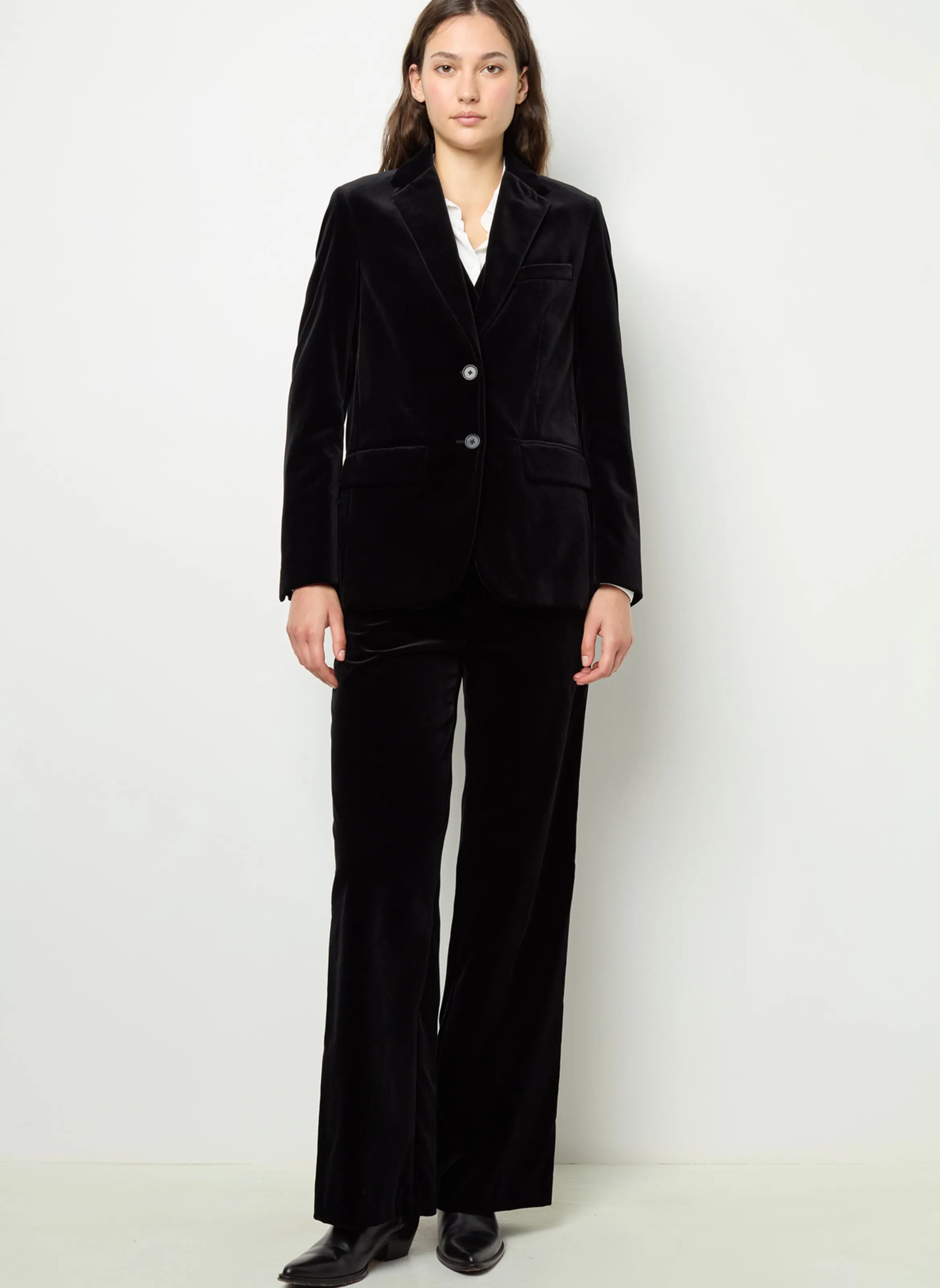 MAEVA  CHAQUETA DE TERCIOPELO DE MEZCLA DE ALGODóN EN NEGRO