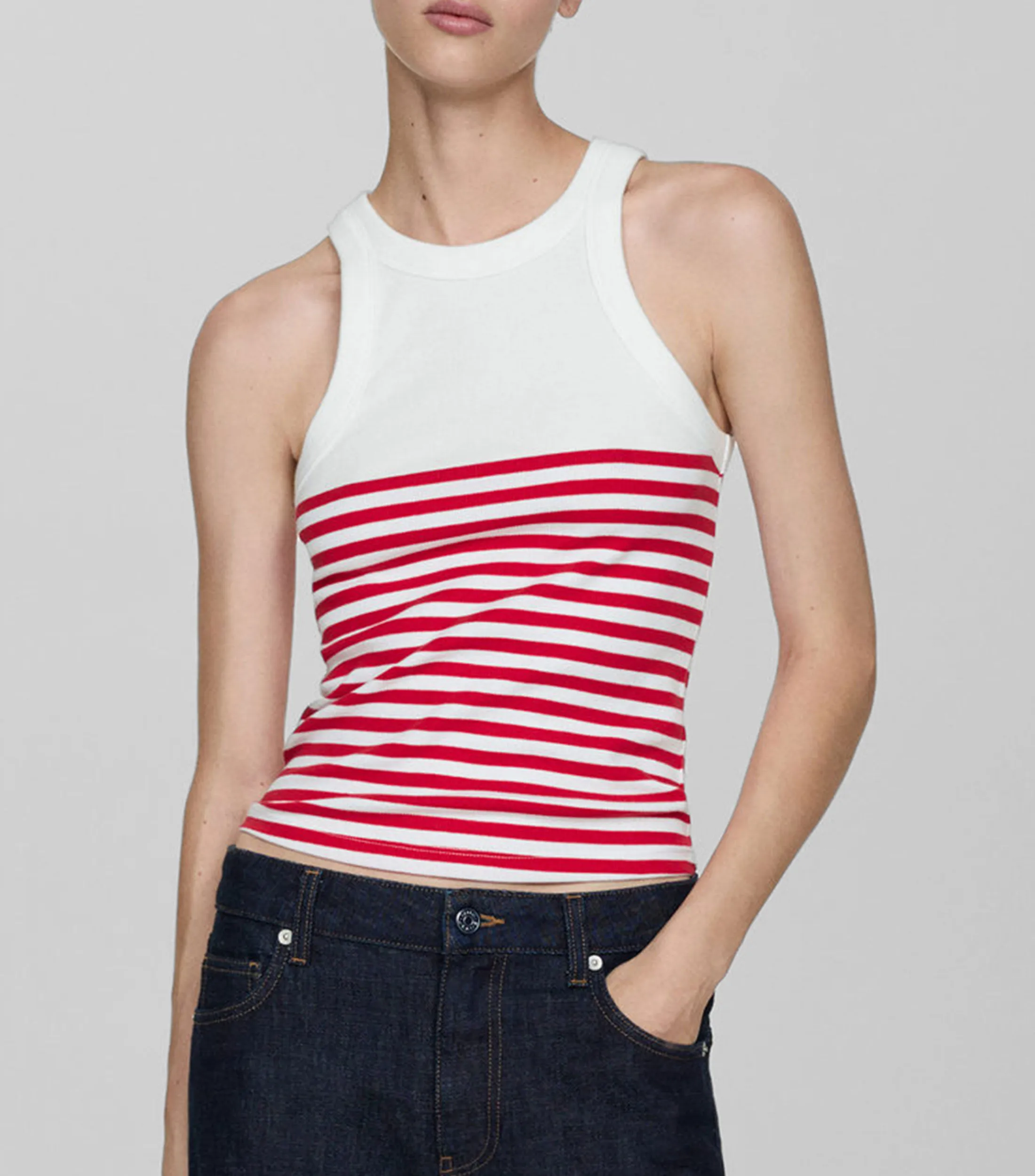 Mango Playera sin mangas Mujer