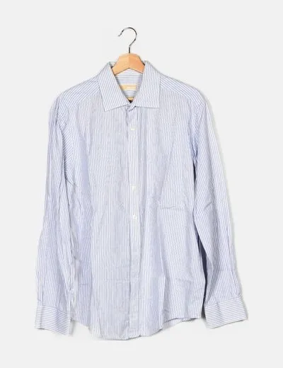 Michael Kors Camisa azul rayas