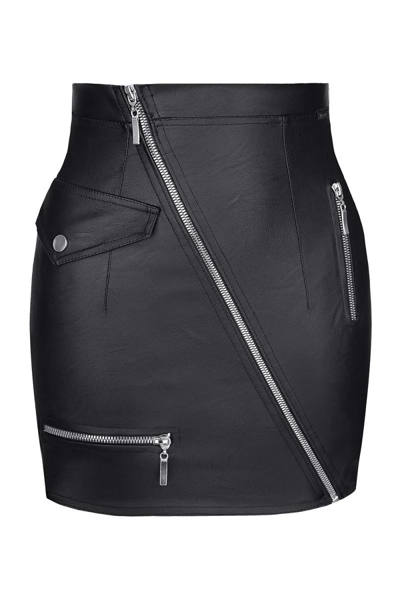 Minifalda de Cuero Sintético Premium 
