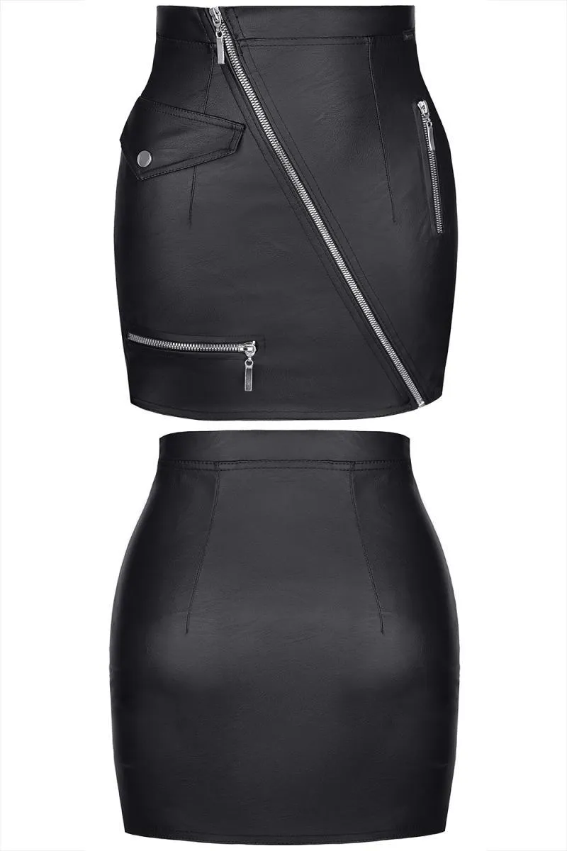 Minifalda de Cuero Sintético Premium 