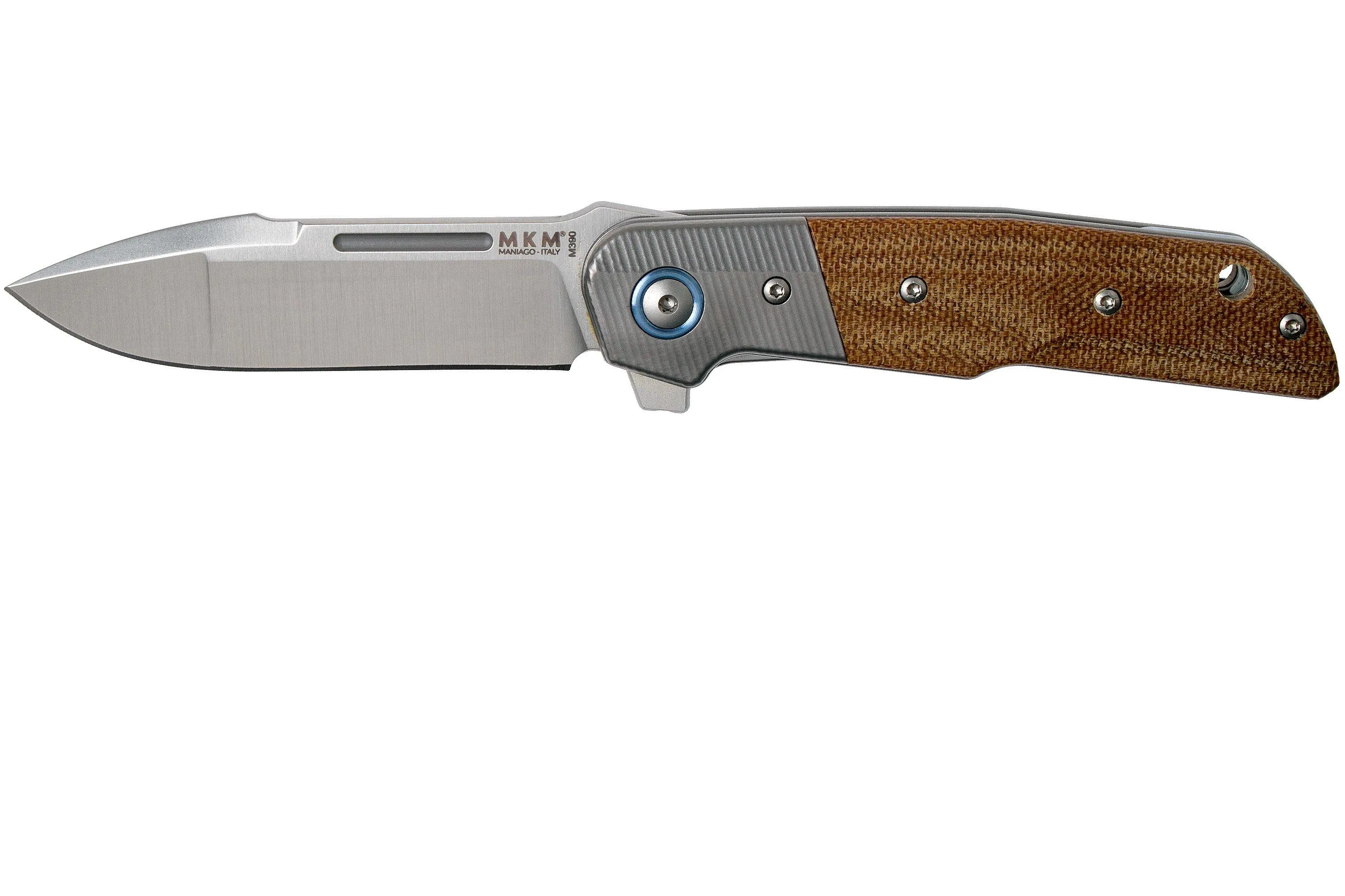 MKM CLAP LS01NCT TITANIUM, NATURAL CANVAS MICARTA NAVAJA, BOB TERZUOLA DESIGN
