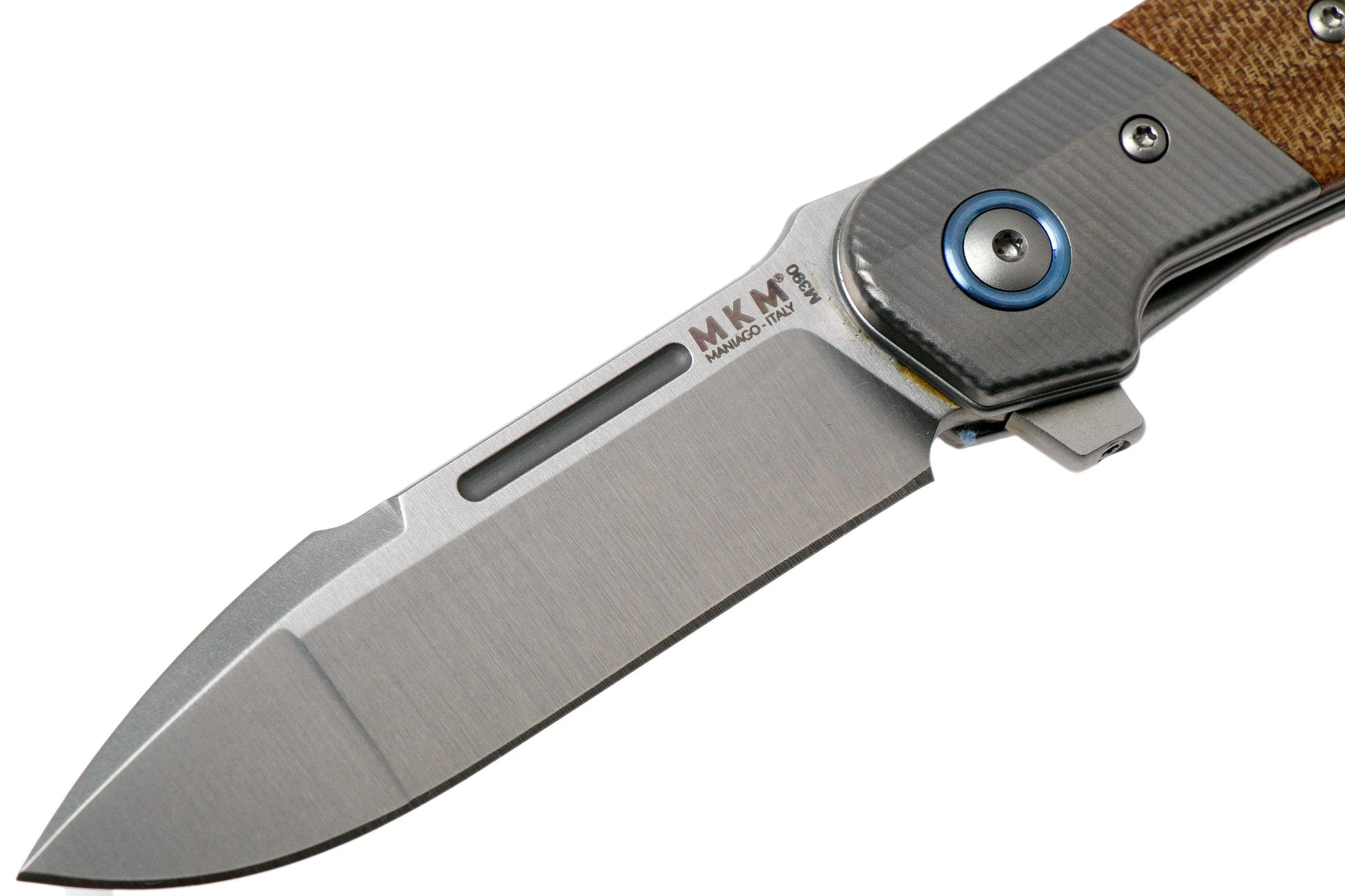 MKM CLAP LS01NCT TITANIUM, NATURAL CANVAS MICARTA NAVAJA, BOB TERZUOLA DESIGN