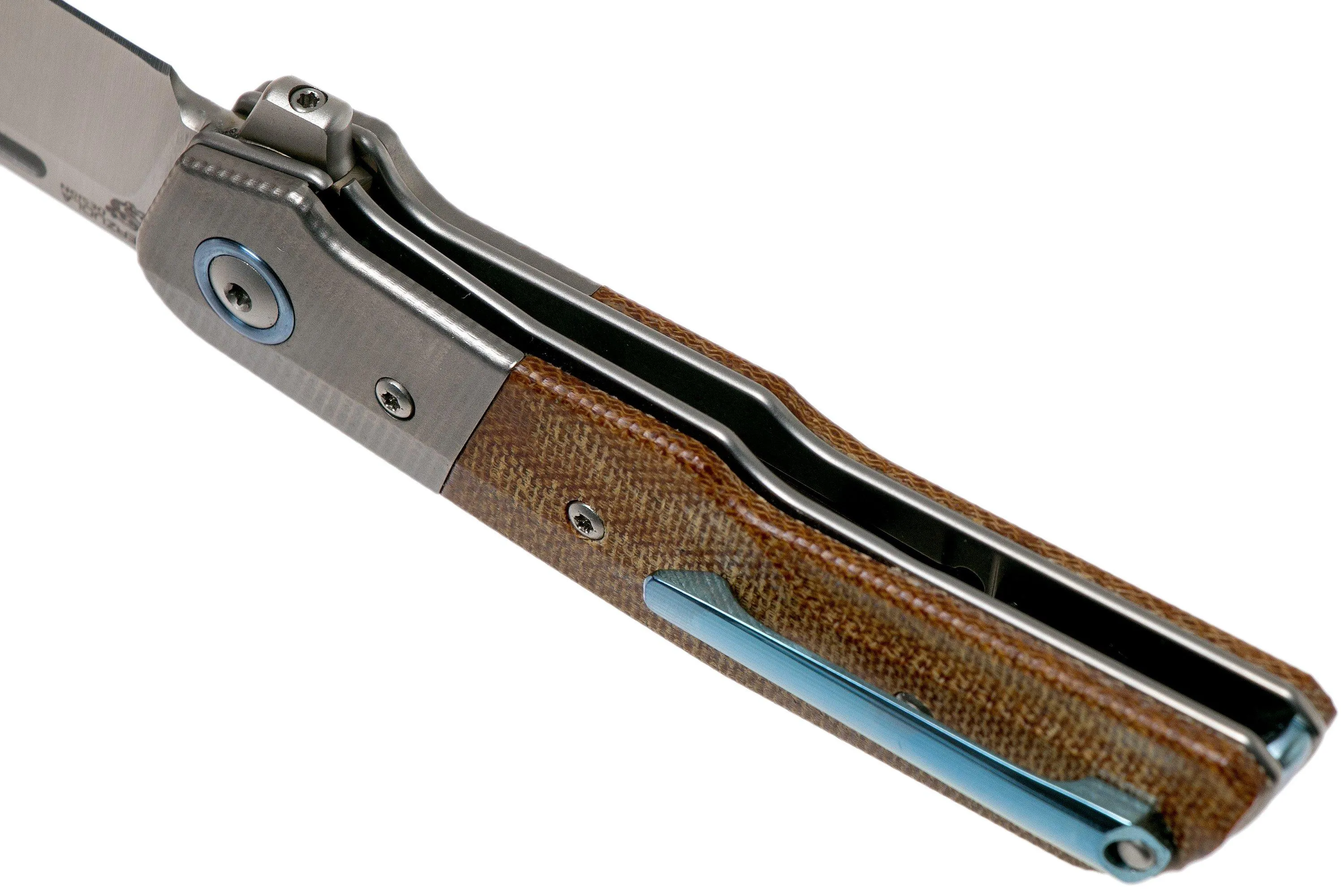 MKM CLAP LS01NCT TITANIUM, NATURAL CANVAS MICARTA NAVAJA, BOB TERZUOLA DESIGN