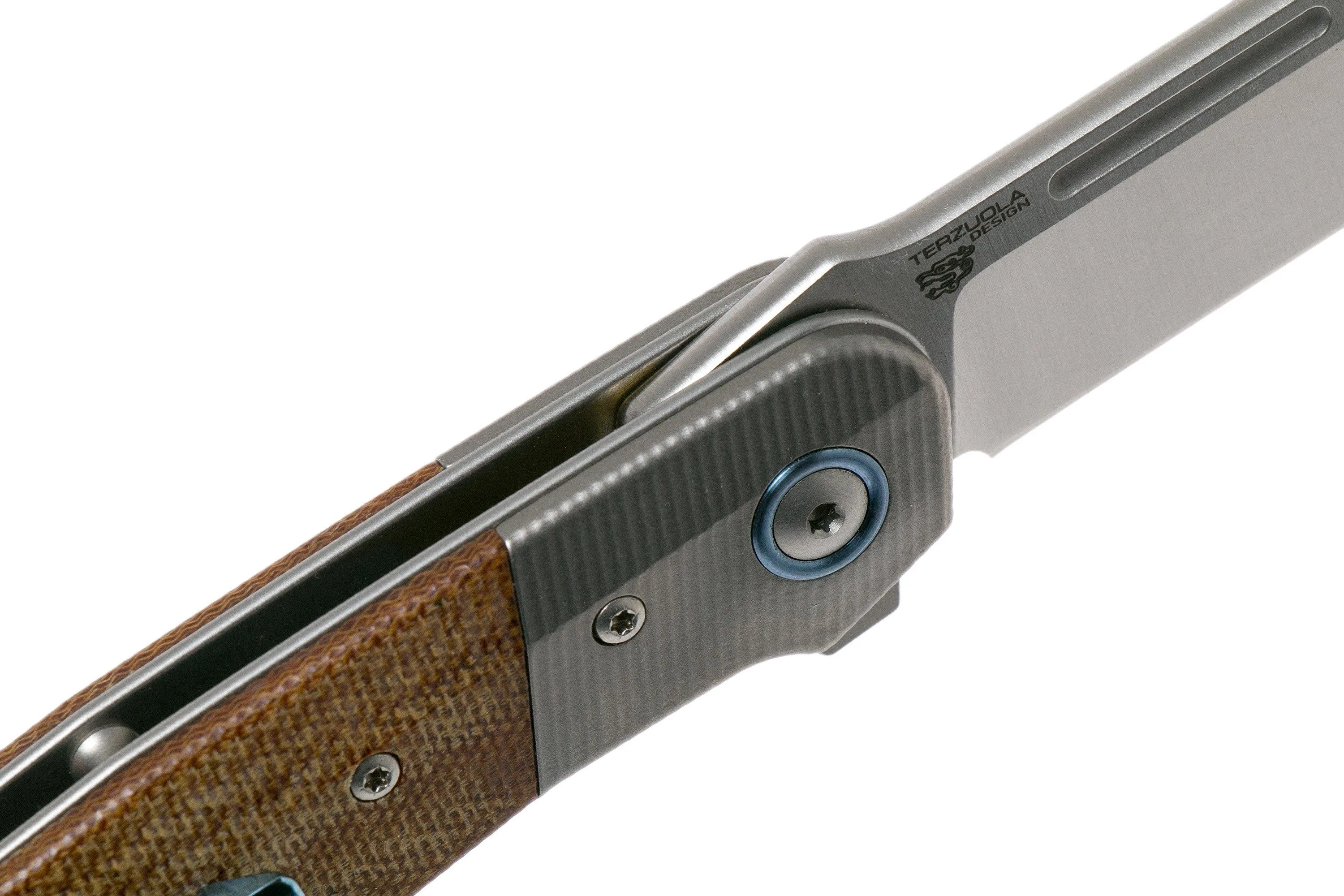 MKM CLAP LS01NCT TITANIUM, NATURAL CANVAS MICARTA NAVAJA, BOB TERZUOLA DESIGN