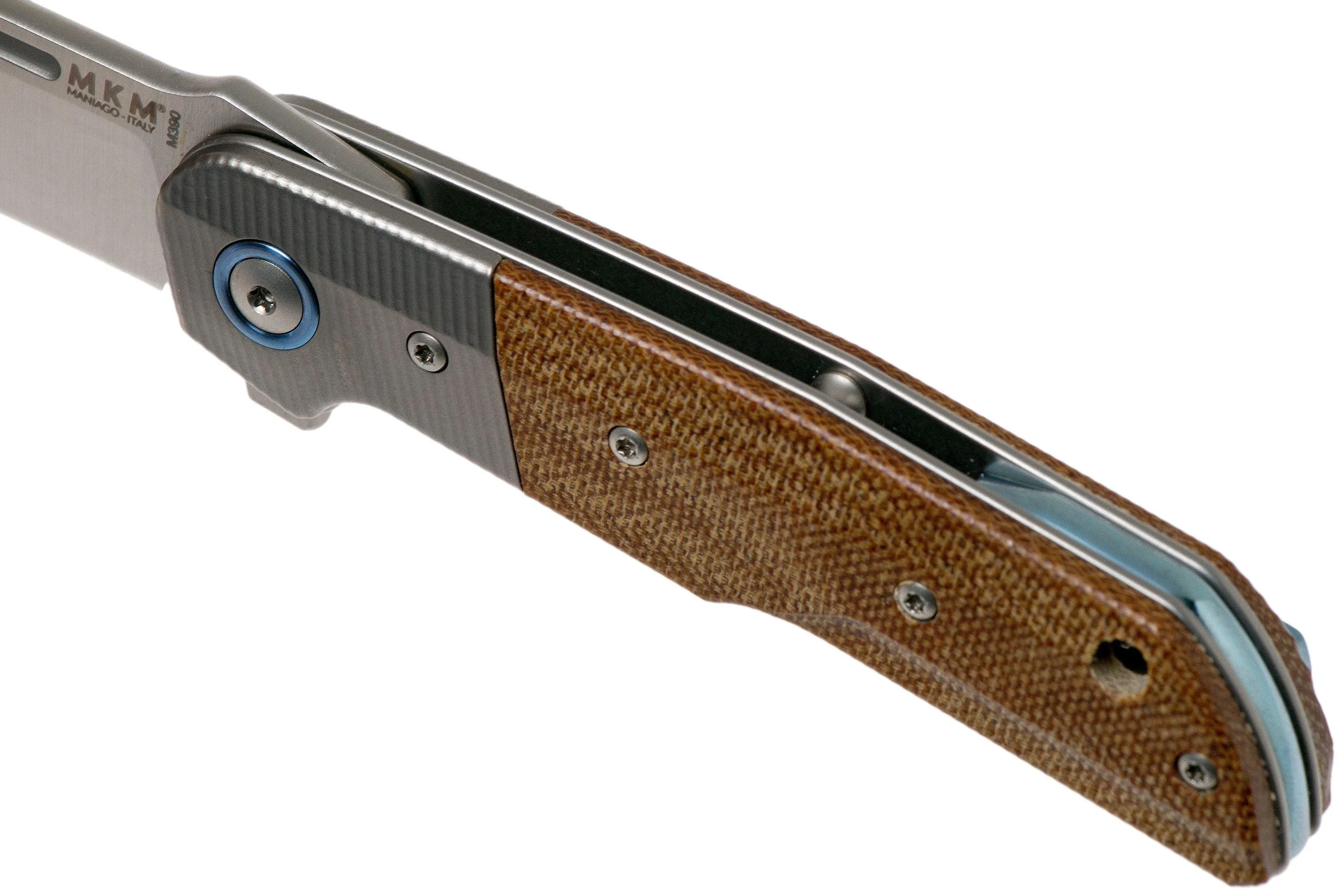 MKM CLAP LS01NCT TITANIUM, NATURAL CANVAS MICARTA NAVAJA, BOB TERZUOLA DESIGN