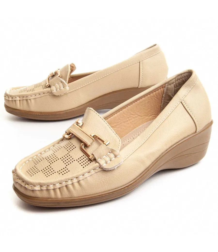Mocasin Para Mujer  Montevita  Mocalin2  87260 Beige