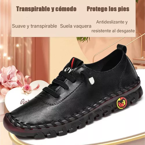 Mocasines Casuales Para Mujer Zapatos De Cuero Cómodos