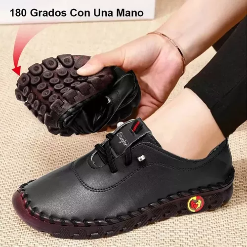 Mocasines Casuales Para Mujer Zapatos De Cuero Cómodos