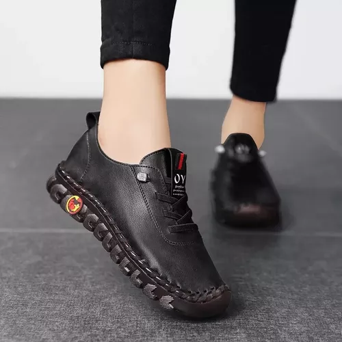 Mocasines Casuales Para Mujer Zapatos De Cuero Cómodos