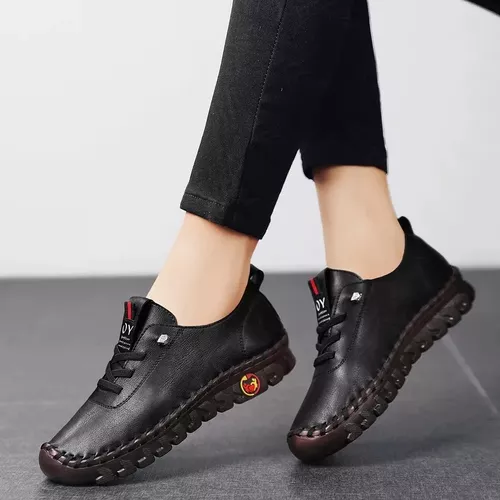 Mocasines Casuales Para Mujer Zapatos De Cuero Cómodos