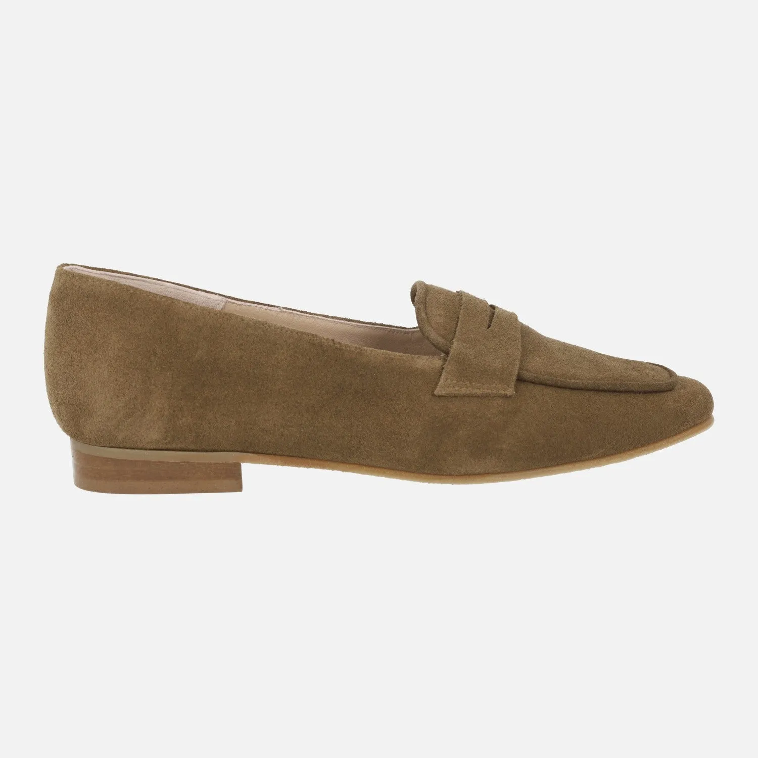 Mocasines con puntera cuadrada y antifaz