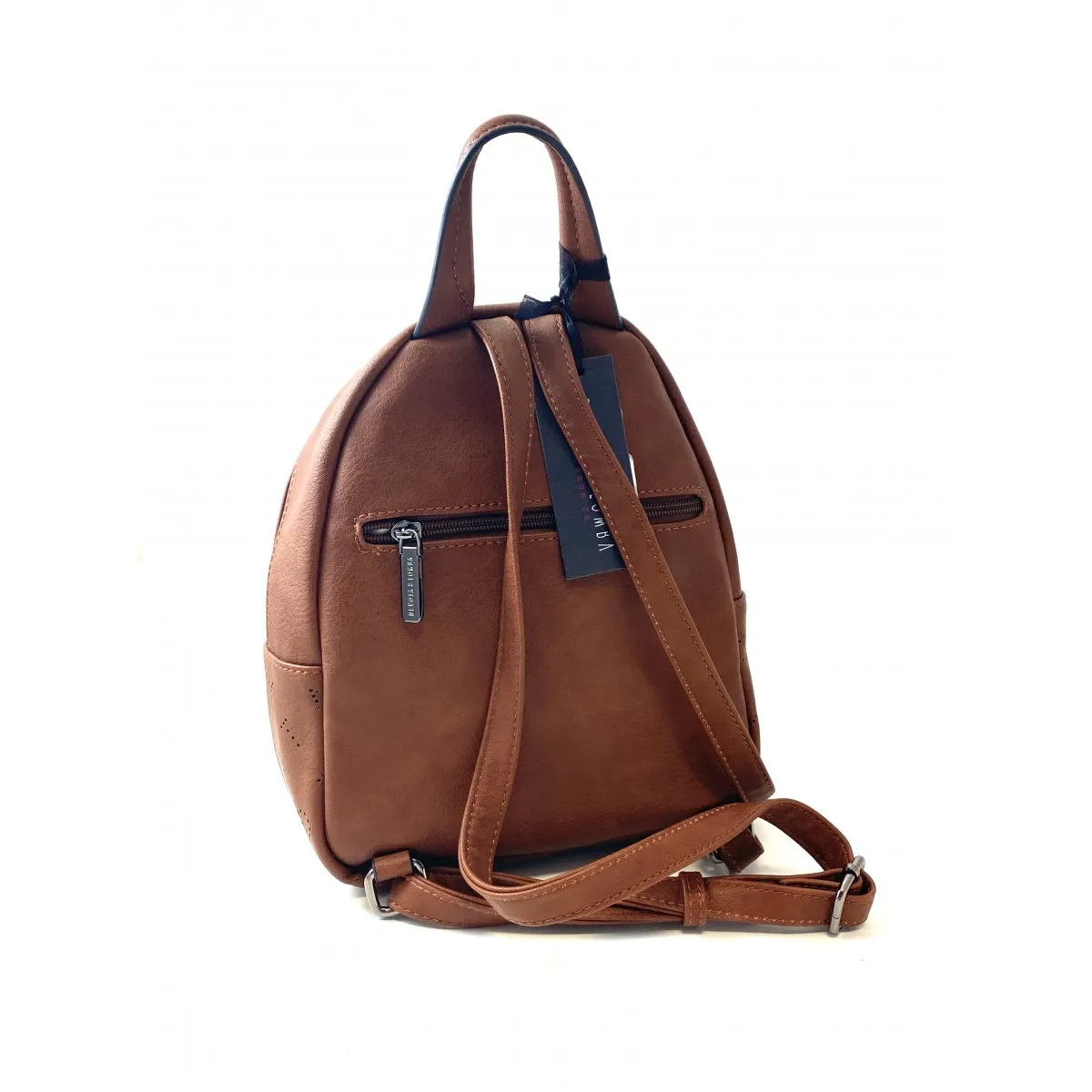 Mochila Devota y Lomba mujer cuero negra calidad 191515