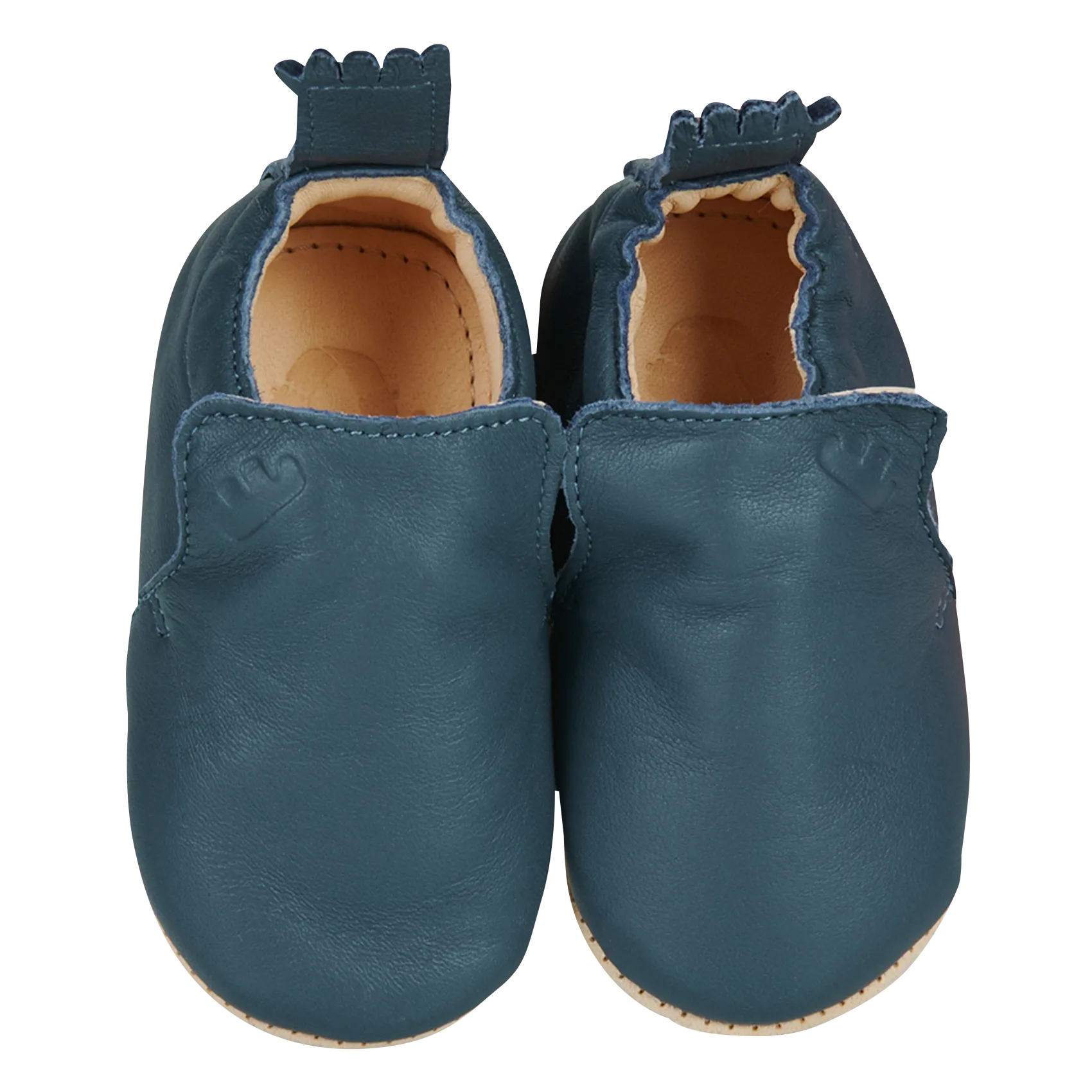 MY BLUBLU  ZAPATILLAS DE CASA DE PIEL EN AZUL