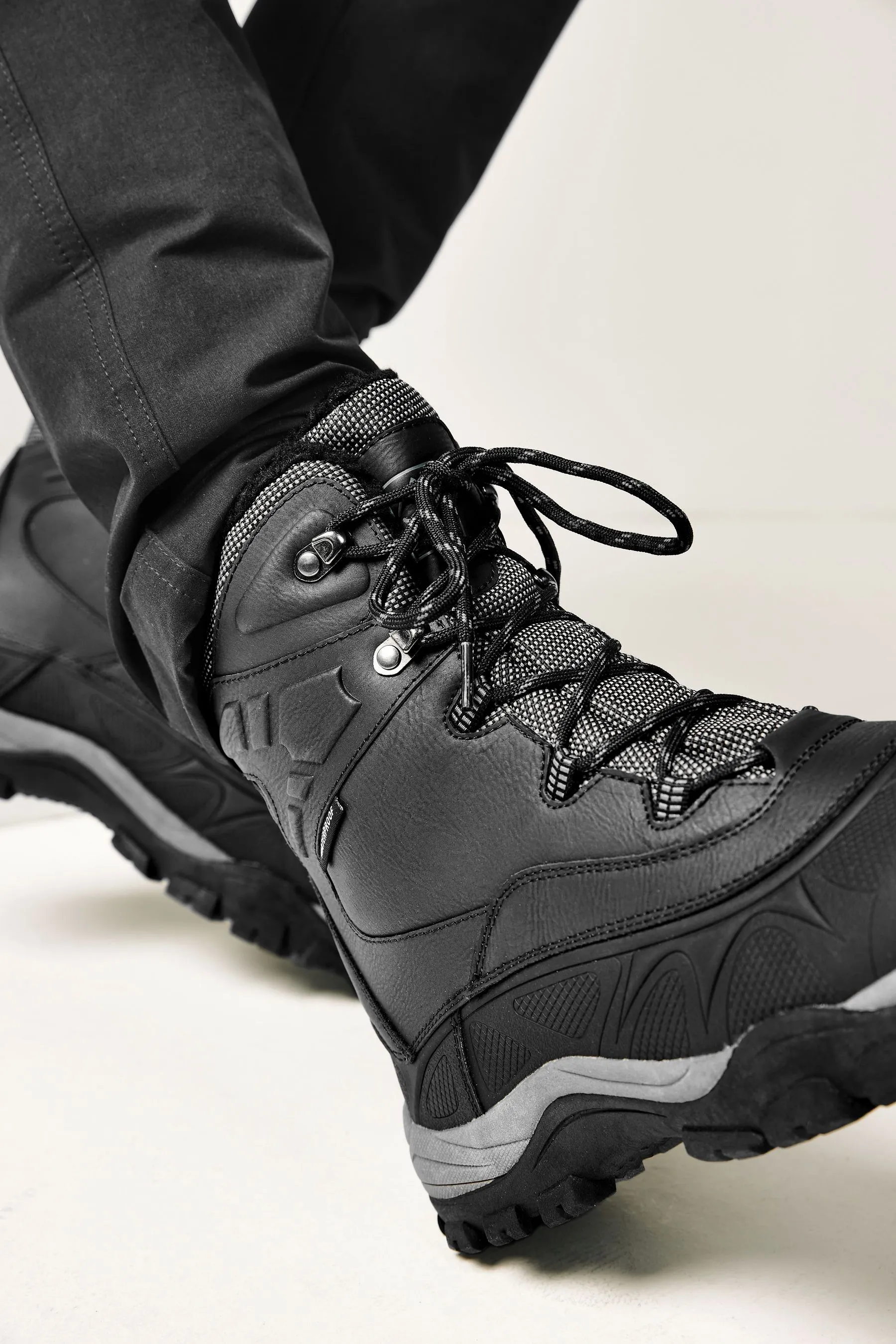 NEGRO  BOTAS ALTAS DE NIEVE IMPERMEABLES