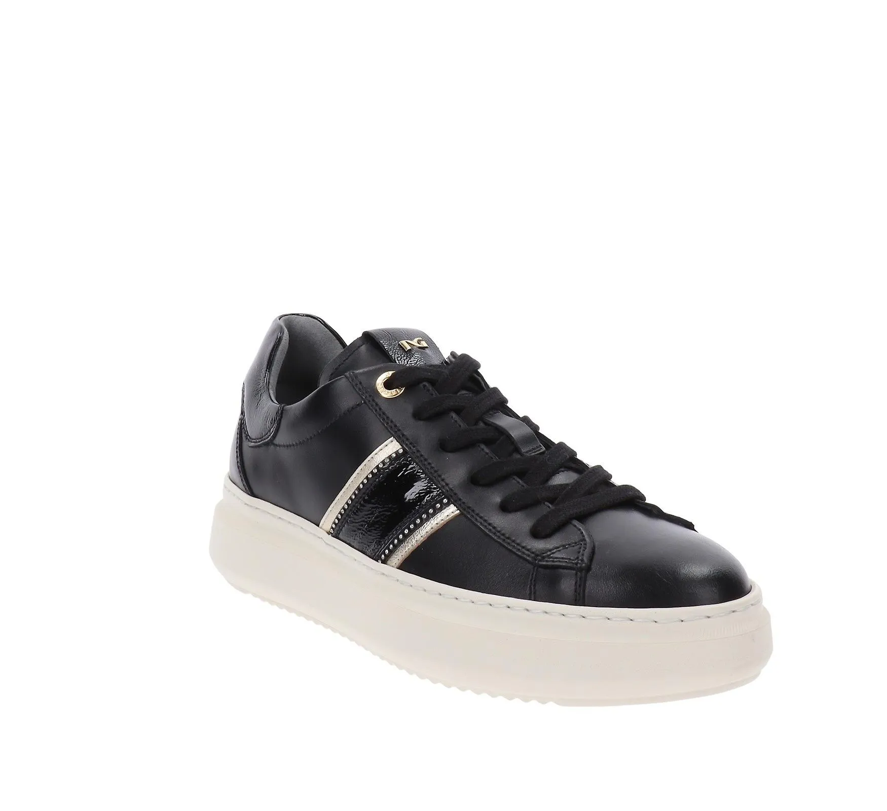NeroGiardini Zapatillas de Cuero Mujer Zapatos Cierre de Cordones I308430D