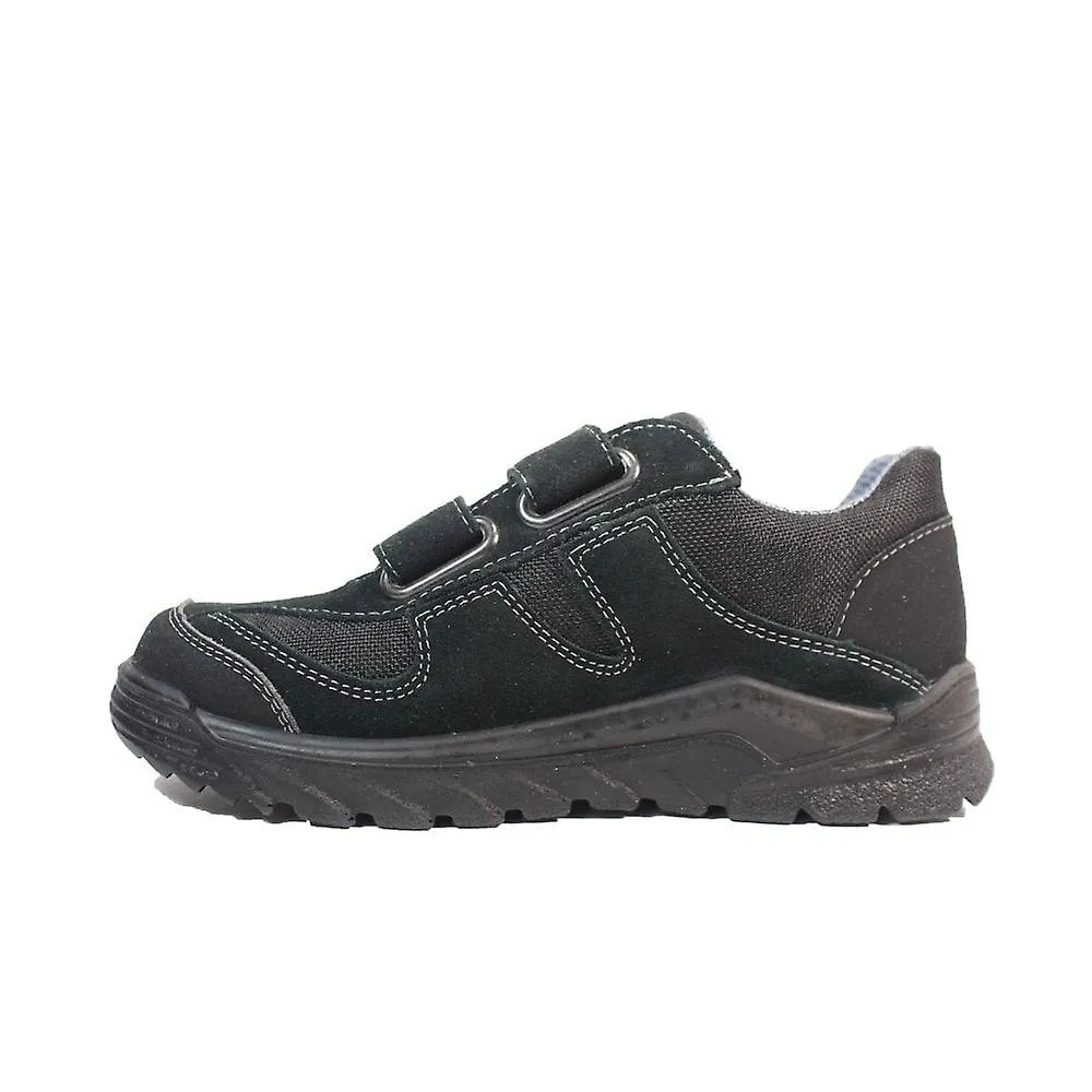 Niños Ricosta Niro | Negro | Ancho ancho | Resistente al agua | Zapatos Escolares para Niños