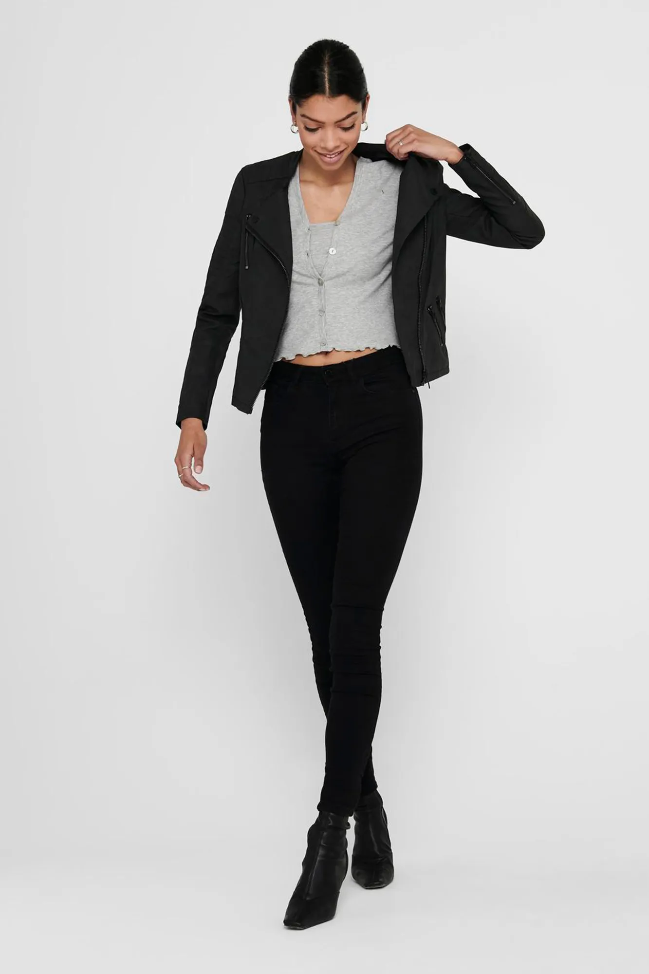 Only Cazadora estilo biker