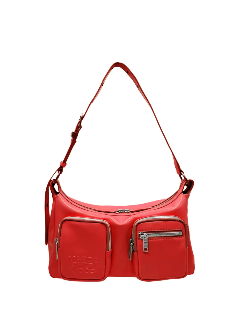 Outpocket Hobo apple red glossy plain
