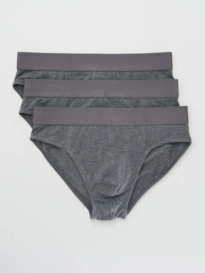 PACK DE 3 SLIPS  GRIS