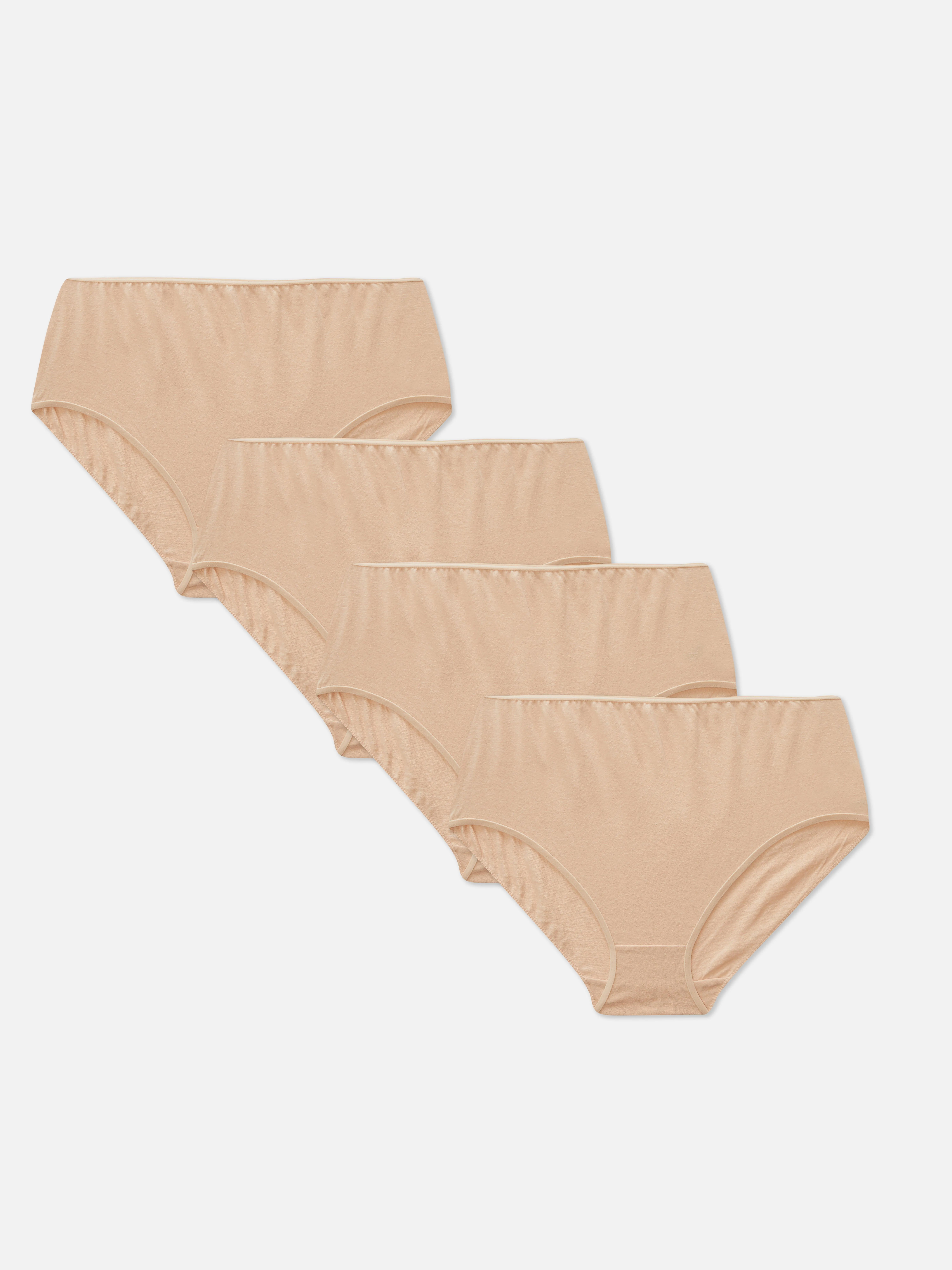 Pack de 4 bragas altas de algodón
