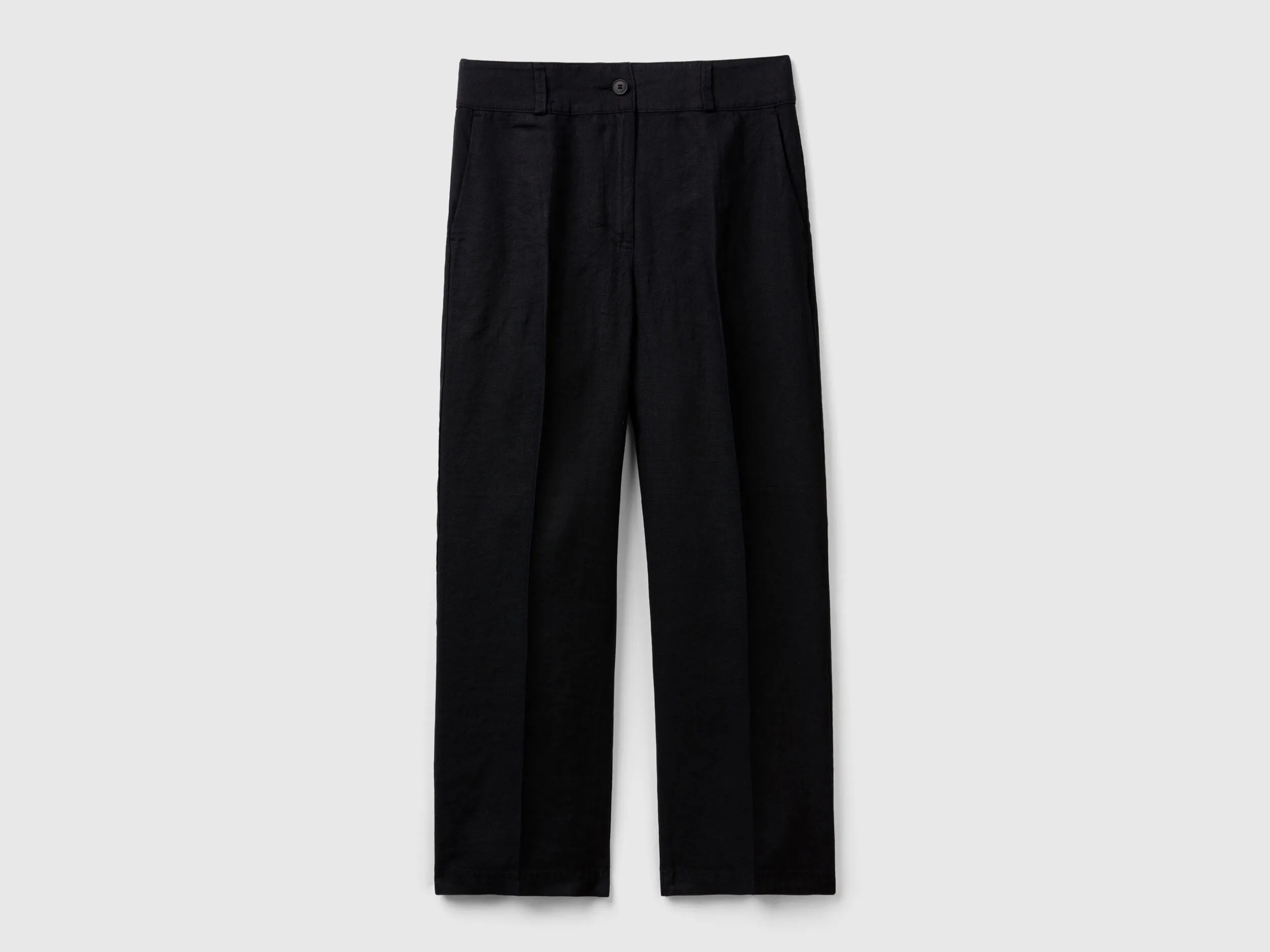 Pantalón recto de puro lino