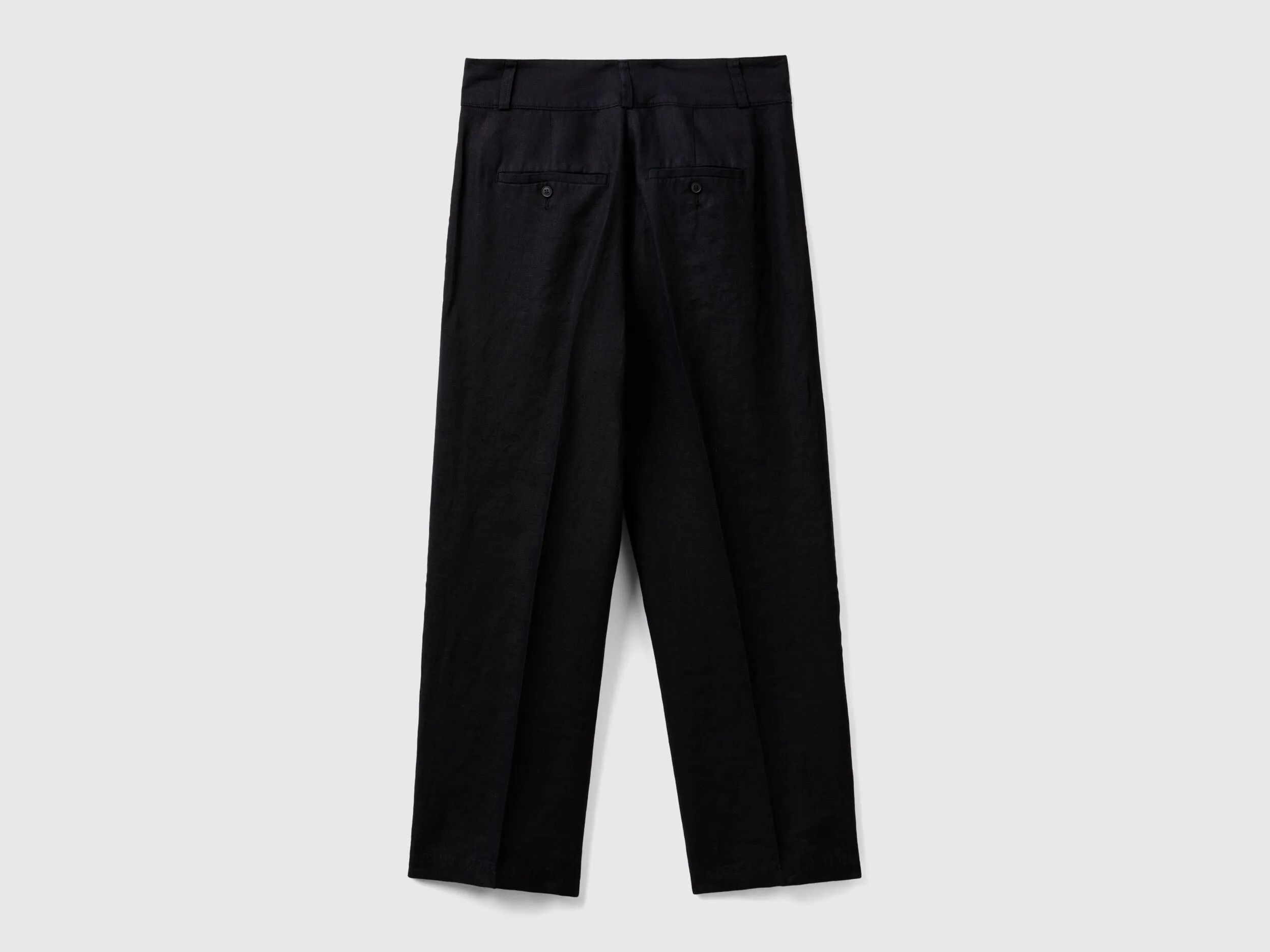 Pantalón recto de puro lino