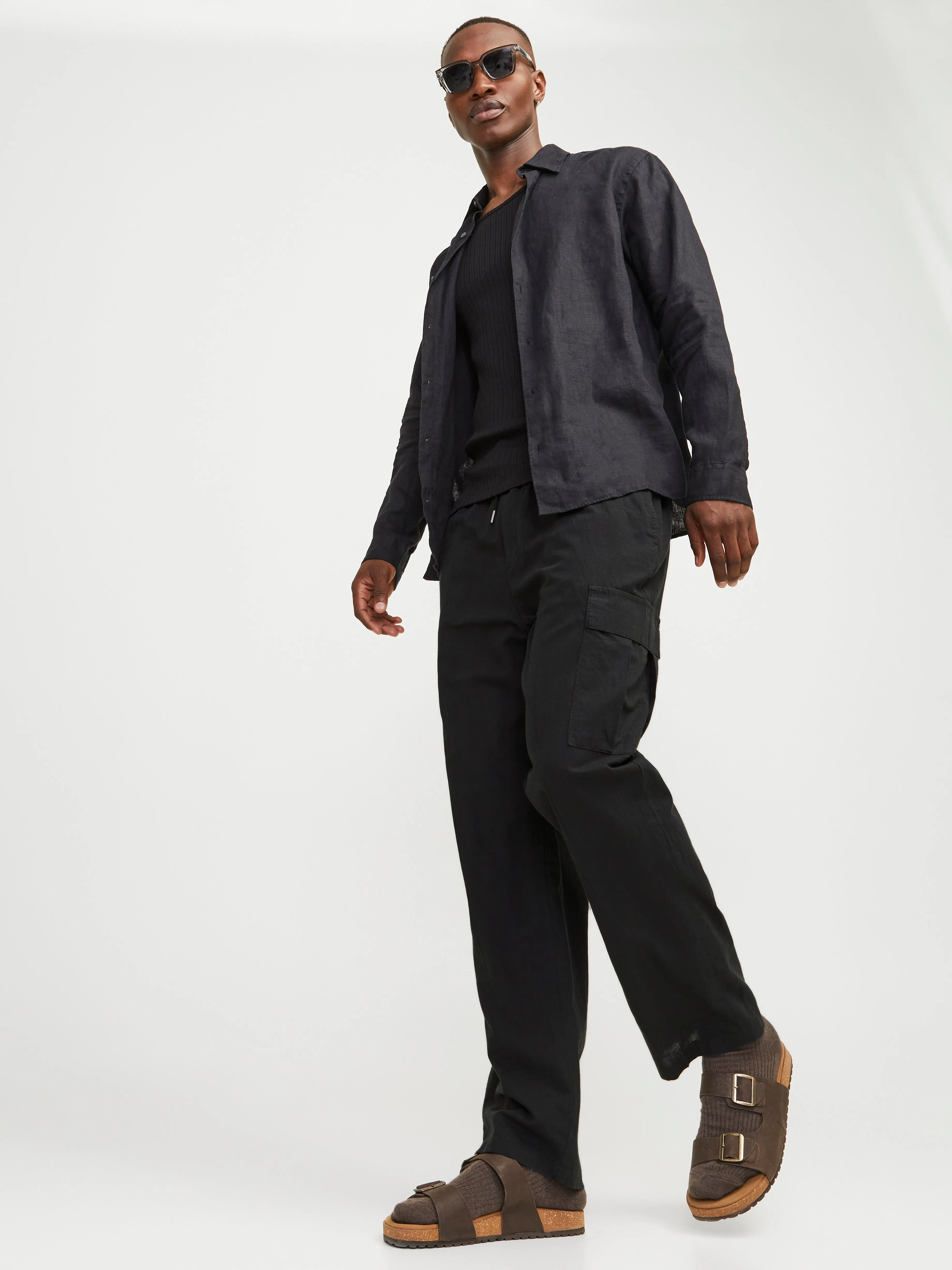 Pantalones cargo Corte loose | Negro | Jack & Jones®